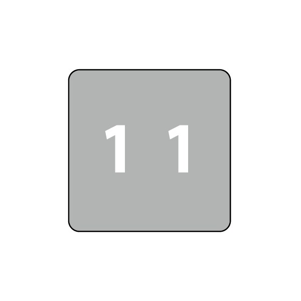 Nevs Ames - Filing Labels - Large - Number 1 1-7/8" x 1-7/8" Gray XN-JL-1 - main